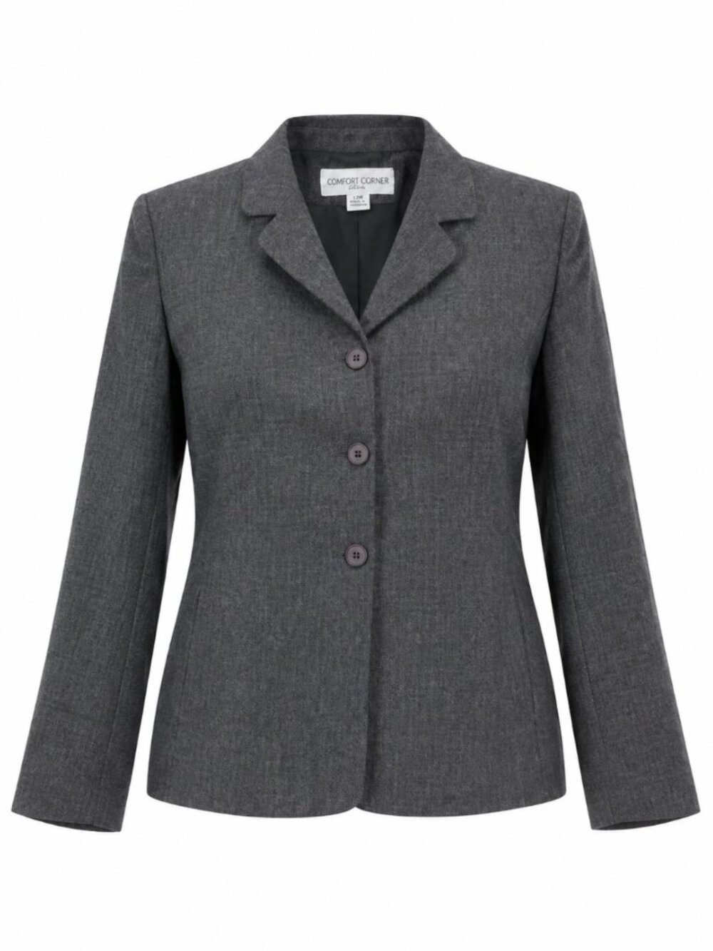 Vintage Jones Wear Grey Plaid Pure Wool Blazer Made In Canada 6P